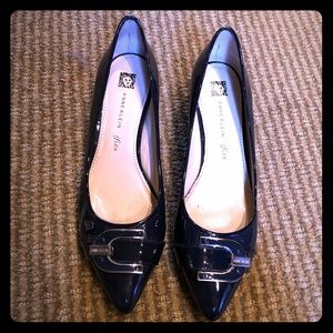 Navy blue Anne Klein low heel pumps
